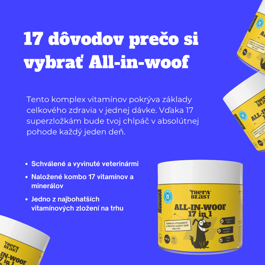 Komplex 17 vitamínov a živín na každý deň pre psov