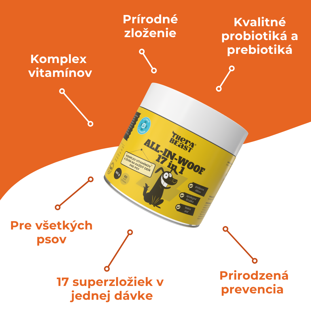Komplex 17 vitamínov a živín na každý deň pre psov