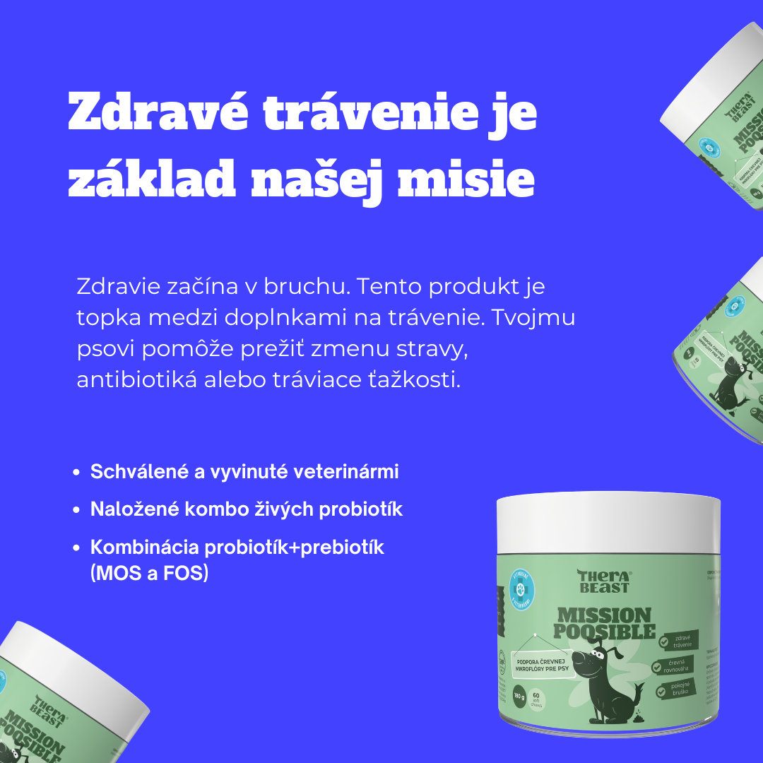 Probiotiká na podporu trávenia pre psov