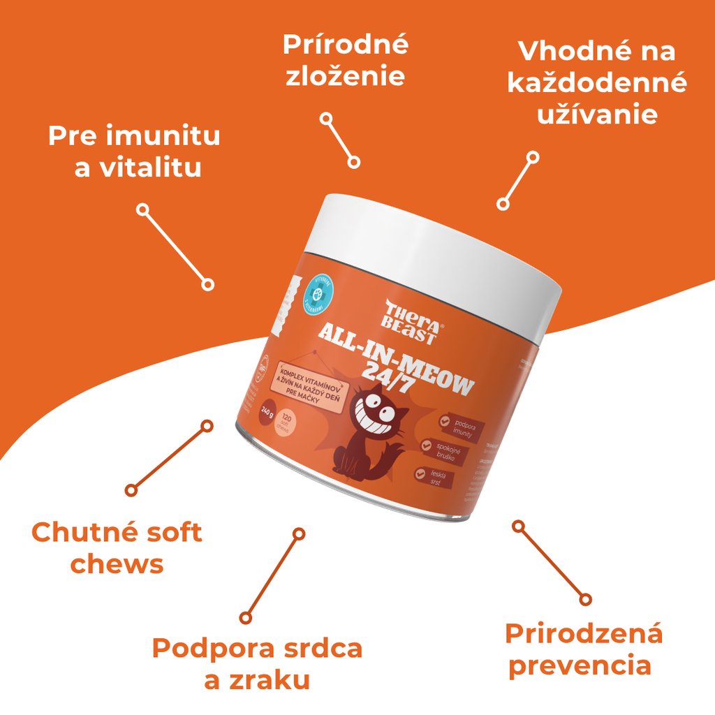 Komplex vitamínov a živín pre mačky na každý deň